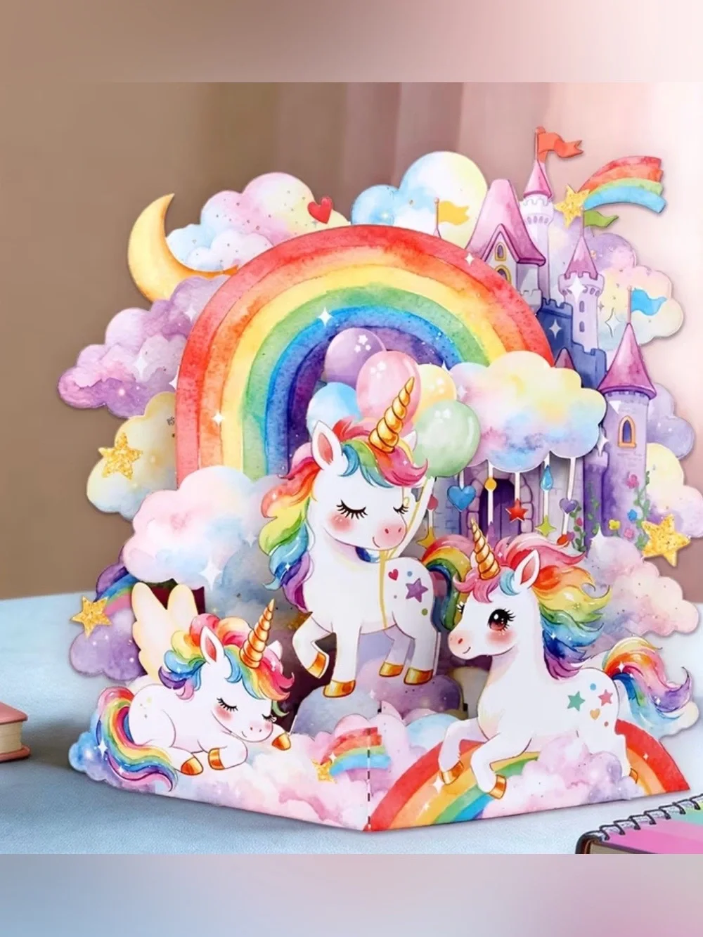 Rainbow Unicorn Pop-Up Card